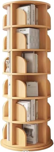 SnamicE Drehbarer Bücherregalturm aus massivem Holz, 360°-Display, bodenstehendes Bücherregal, Lagerregal, drehbares Bücherregal aus Holz, Organizer für Wohnzimmer, SnamicE Drehbarer Bücherregalturm aus massivem Holz, 360°-Display, bodenstehendes Bücherregal, Lagerregal, drehbares Bücherregal aus Holz, Organizer für Wohnzimmer, von SnamicE