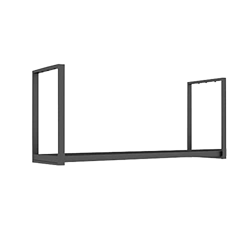 SnamicE Industrielles Deckenregal, einlagige schwebende Regale, Küchenregal, hängendes Metallregal für Küche, Bar, Café (Farbe: Schwarz, Größe: 80 x 30 x 50 cm) (Schwarz 100 x 30 x 50 cm) von SnamicE