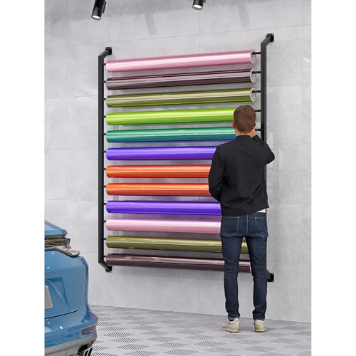 SnamicE Kommerzieller Auto-Farbwechsel-Vinylfolienhalter, Fenster-Sonnenfolien-Präsentationsständer für Auto-Schönheitssalon-Garage, Mehrzweck-Wandhalterung für Stoffrolle, von SnamicE