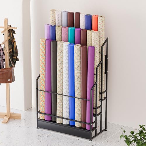 SnamicE Kommerzieller Textilrollen-Organizer-Halter, 3-stufiges, Robustes Metall-Aufbewahrungsregal für Vinylrollen, Tischdecken, PVC-Folien, Auto-Farbwechselfolien, Autow, von SnamicE