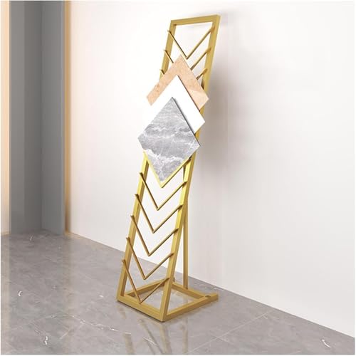 SnamicE Mehrschichtiges Ausstellungsregal für Keramikfliesen, bewegliches Musterregal für Porzellanfliesen, stehender Ausstellungshalter für Bodenfliesen, Ausstellungshall,Gold-30X50X150CM SnamicE Mehrschichtiges Ausstellungsregal für Keramikfliesen, bewegliches Musterregal für Porzellanfliesen, stehender Ausstellungshalter für Bodenfliesen, Ausstellungshall,Gold-30X50X150CM von SnamicE
