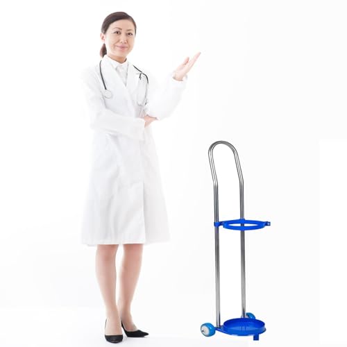 SnamicE Sauerstoff- und Acetylen-Tankhalterwagen, 31 37 43 Zoll Einzelgasflaschenwagen mit 2 Rädern, geräuscharmes, leichtes Lagerregal für den Hausgebrauch, H-80 cm (31 1,H-80cm(31 1/2") von SnamicE