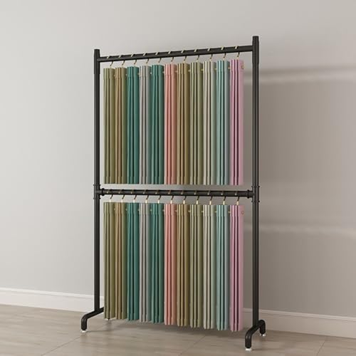SnamicE Stehender Teppichständer, kommerzieller Stoffpräsentationsständer, bodenstehender Organizerhalter aus Metall für Steppdecken/Stoffmuster/Bettlaken/Handtücher/Seide,Black-100x40x150cm SnamicE Stehender Teppichständer, kommerzieller Stoffpräsentationsständer, bodenstehender Organizerhalter aus Metall für Steppdecken/Stoffmuster/Bettlaken/Handtücher/Seide,Black-100x40x150cm von SnamicE