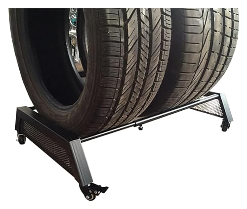 SnamicE Teleskop-Reifenlagerregal mit Rädern, Hochleistungs-Organizerhalter aus Metall für Ersatz-/Schnee-/Winterreifen, für Werkstatt/Garage/Reparaturwerkstatt, von SnamicE