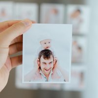 Fotomagnete Vatergeschenk Quadrat Personalisiertes Bild Benutzerdefiniertes Fotoandenken Einzigartiges Sommerfotogedächtnisgeschenk Einzigartige von SnapMagnetsInc