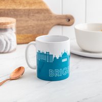 Brighton Skyline Keramik Türkis Tasse von SnapdragonDesignsUk