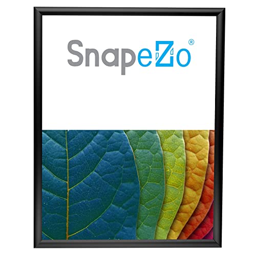 SnapeZo® 50x65 cm Schwarz Plakatrahmen, Alu, Klapprahmen - 25MM Profilbreite von Snapezo