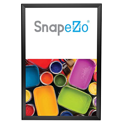 Snapezo® 80x120 cm Schwarz Plakatrahmen, Alu, Klapprahmen - 32MM Profilbreite von Snapezo
