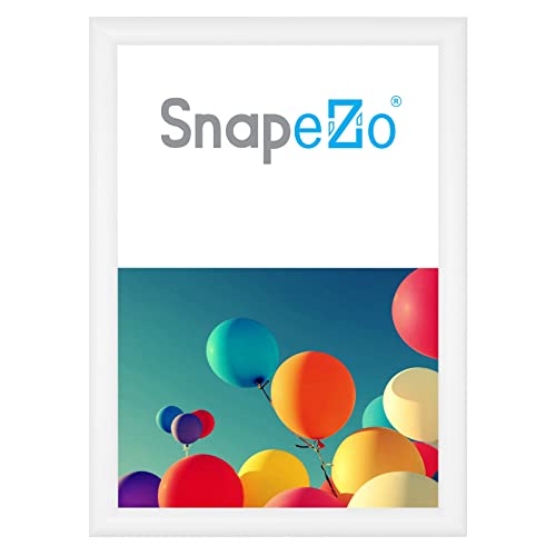 Snapezo® A1 (84,1 x 59,4 cm) Weißer Dokumentrahmen, Alu, Klapprahmen - 25MM Profilbreite von Snapezo