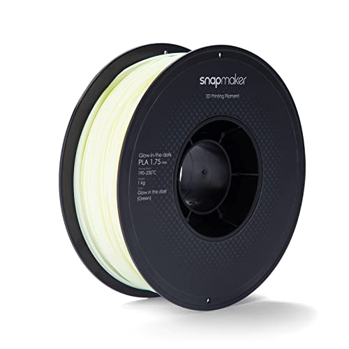 Snapmaker 3D filament, Glow-in-the-dark Green PLA Filament (1kg),1.75mm, kompatibel mit Snapmaker Artisan, Snapmaker 2.0 3D Drucker von Snapmaker