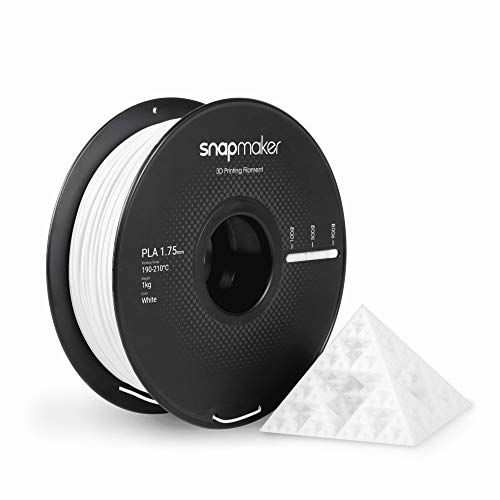 Snapmaker PLA 3D-Drucker Filament 1,75 mm, 1 kg Spule (2,2 lbs) - Maßhaltigkeit +/- 0,03 mm, passend für die meisten FDM-Drucker (weiß) von Snapmaker