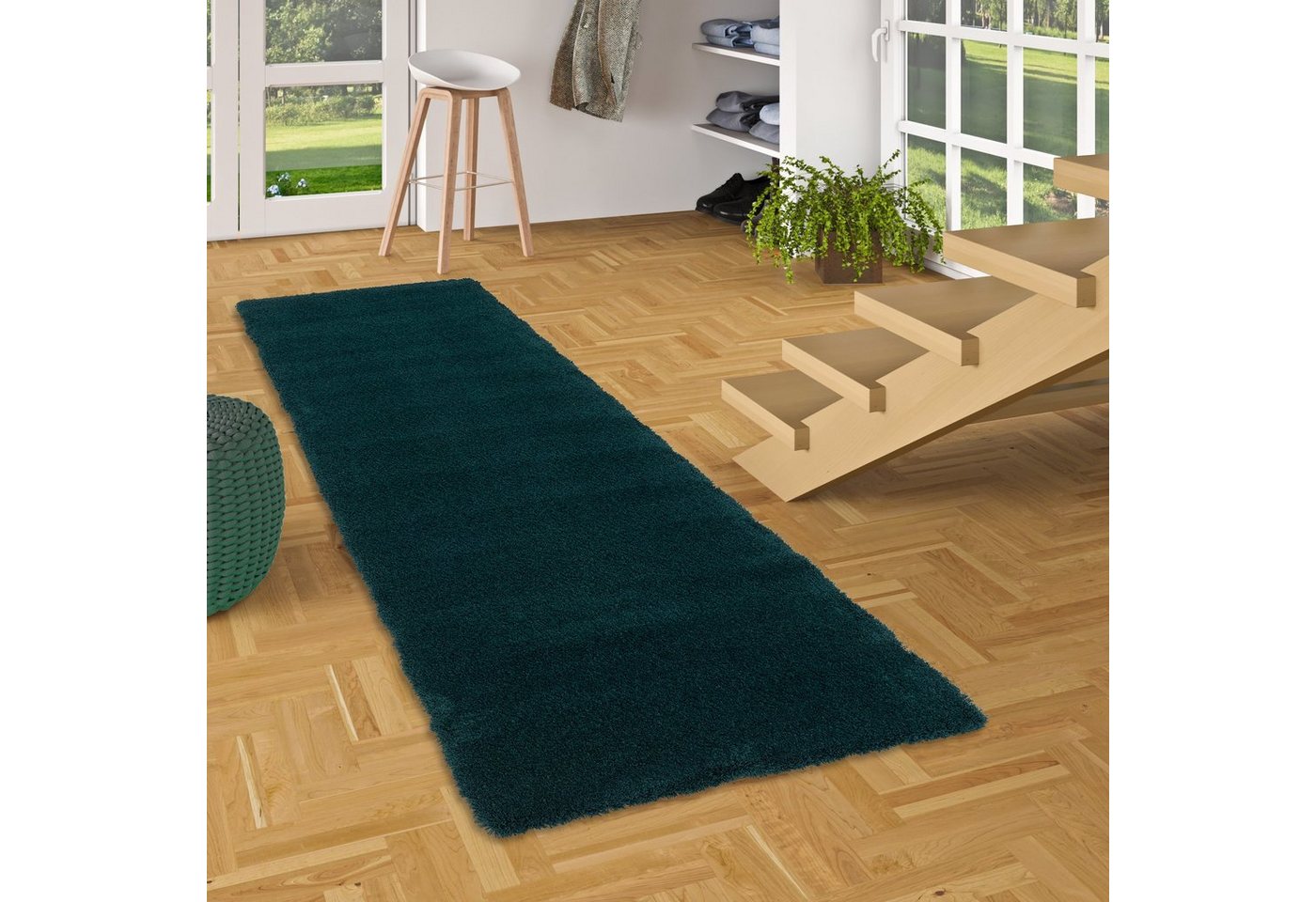 Hochflor-Läufer Luxus Hochflor Langflor Teppich Läufer Harmony, Snapstyle, Rechteckig, Höhe: 26 mm von Snapstyle