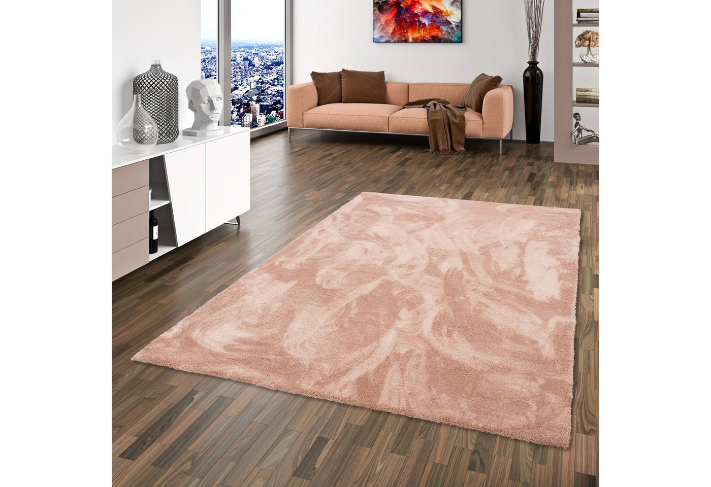 Hochflor-Teppich Luxus Hochflor Shaggy Teppich Velvet, Snapstyle, Rechteckig, Höhe: 38 mm von Snapstyle