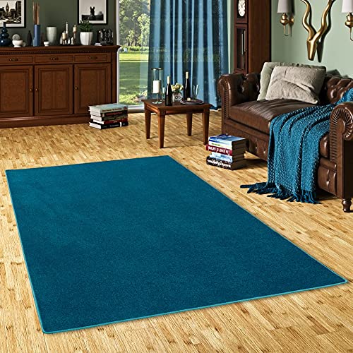 Hochflor Velours Teppich Luna Petrol in 24 Größen Hochflor Velours Teppich Luna Petrol in 24 Größen von Snapstyle