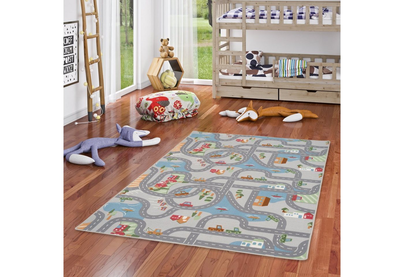 Snapstyle Kinderteppich Kinder Spiel Straßenteppich Fun Town, Rechteckig, Höhe: 4 mm Snapstyle Kinderteppich Kinder Spiel Straßenteppich Fun Town, Rechteckig, Höhe: 4 mm von Snapstyle