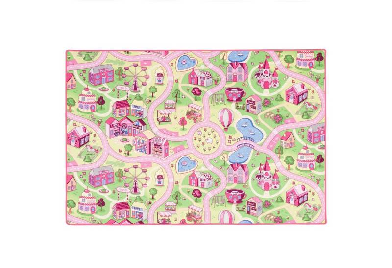 Snapstyle Kinderteppich Kinder Spiel Teppich Girls Village, Rechteckig, Höhe: 4 mm von Snapstyle