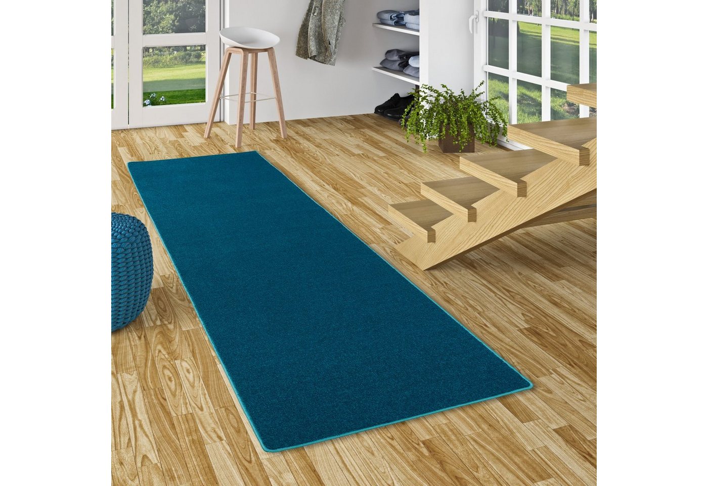 Läufer Hochflor Velours Läufer Teppich Luna, Snapstyle, Rechteckig, Höhe: 16 mm von Snapstyle