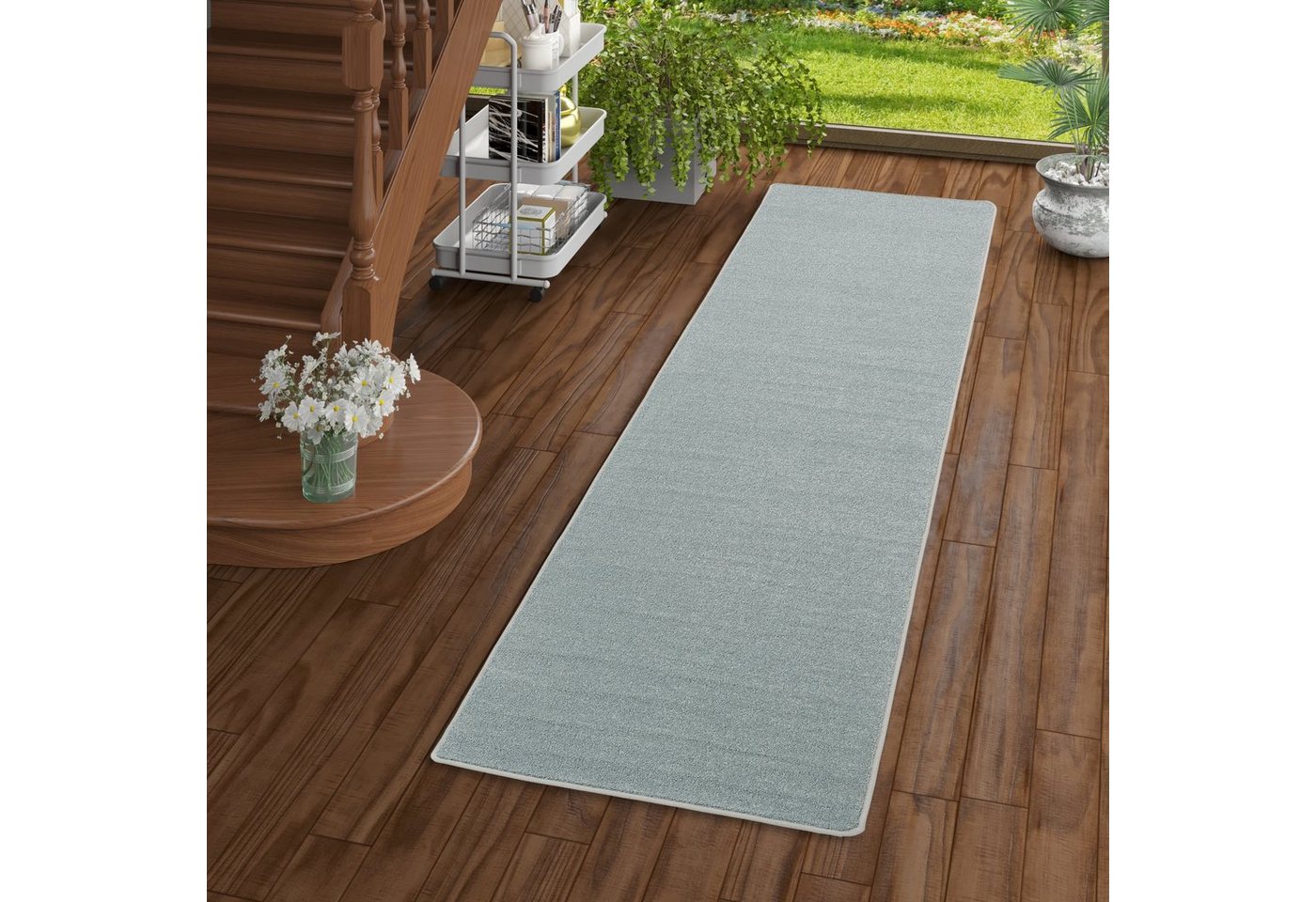 Läufer Hochflor Velours Läufer Teppich Luna, Snapstyle, Rechteckig, Höhe: 16 mm von Snapstyle