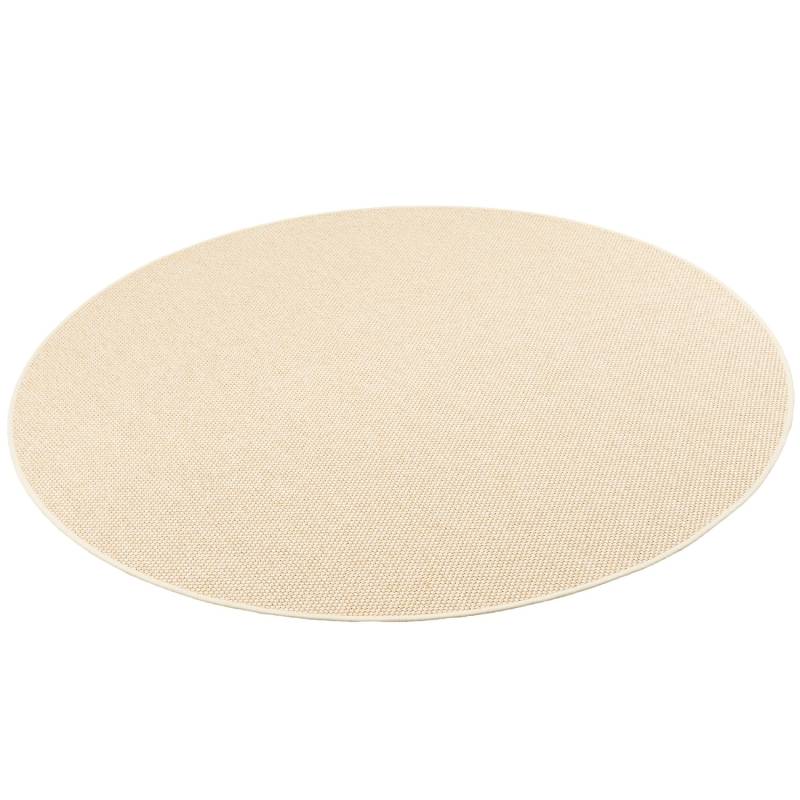 Snapstyle Bentzon Natur Flachgewebe Teppich Beige 200cm Rund von Snapstyle