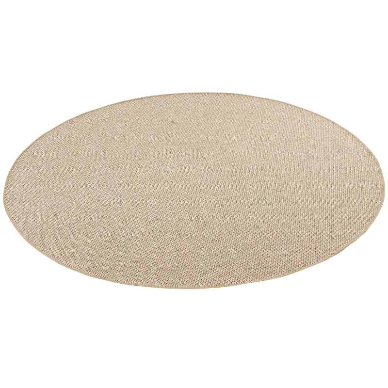 Snapstyle Bentzon Natur Flachgewebe Teppich Braun 200cm Rund von Snapstyle
