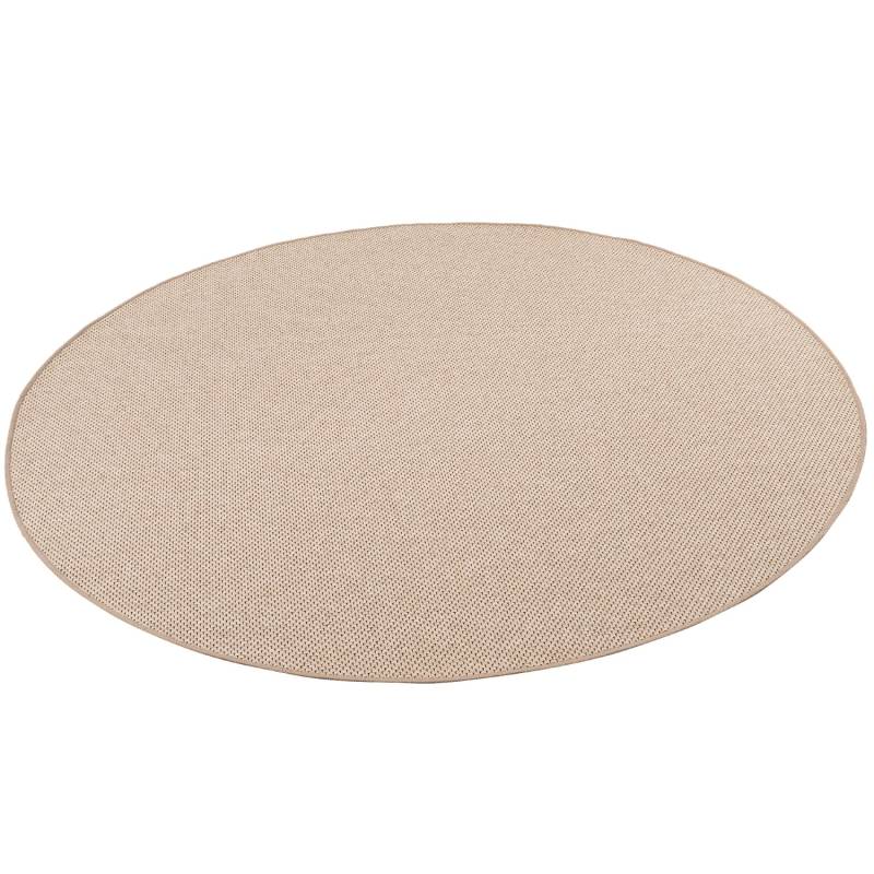 Snapstyle Bentzon Natur Flachgewebe Teppich Karamell 133cm Rund von Snapstyle