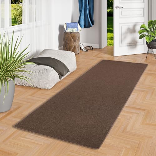 Snapstyle Feinschlingen Läufer Velour Teppich Strong Dunkelbraun in 9 Größen von Snapstyle