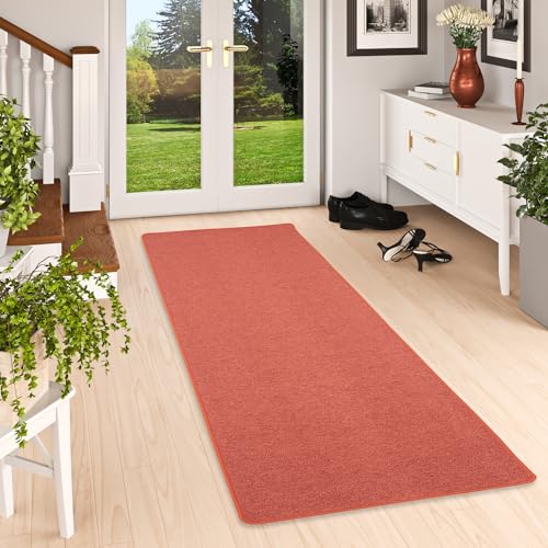 Snapstyle Feinschlingen Läufer Velour Teppich Strong Terrakotta in 9 Größen von Snapstyle