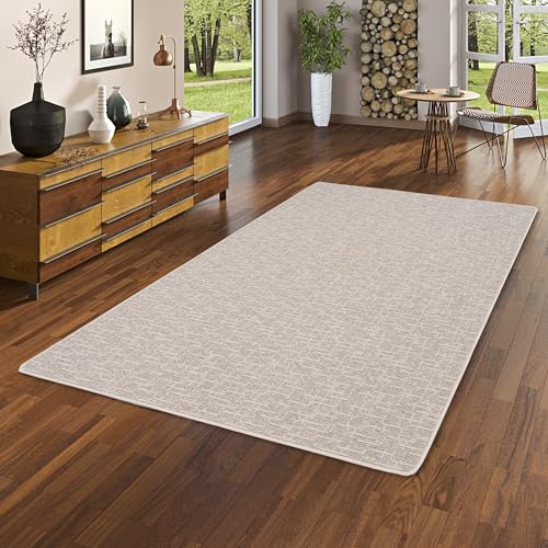 Snapstyle Feinschlingen Teppich Niva - Melierter Designer Teppich aus 100% Polypropylen, Pflegeleicht & Strapazierfähig, Modern für Wohnzimmer, Flur & Läufer, Langlebig und Robust in Beige von Snapstyle