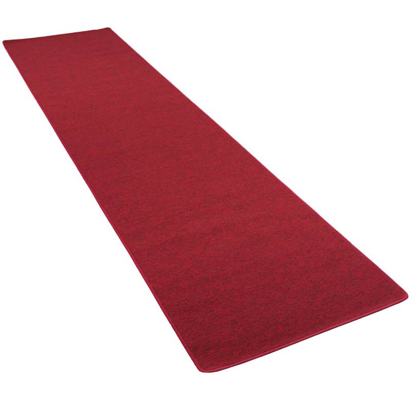 Snapstyle Feinschlingen Velour Läufer Teppich Strong Rot 80x160cm von Snapstyle