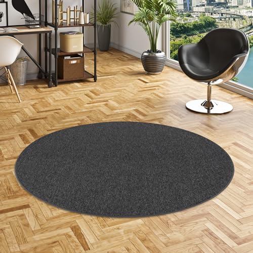 Snapstyle Feinschlingen Velour Teppich Strong Schwarz Grau Rund in 7 Größen Snapstyle Feinschlingen Velour Teppich Strong Schwarz Grau Rund in 7 Größen von Snapstyle