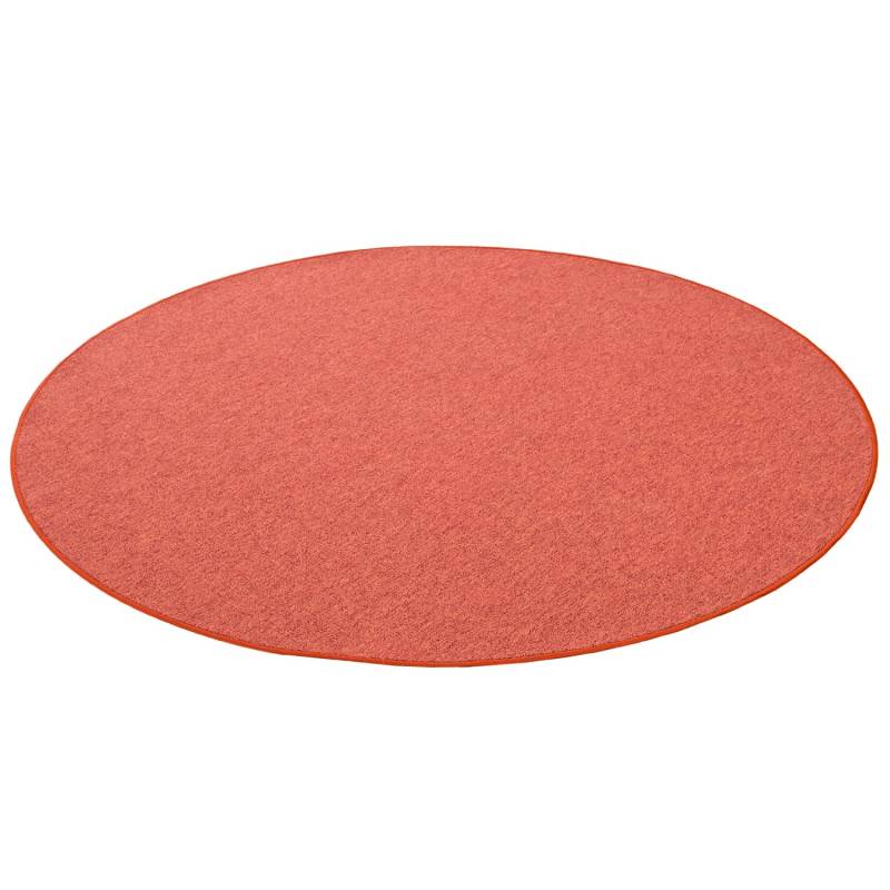 Snapstyle Feinschlingen Velour Teppich Strong Terrakotta 133cm Rund von Snapstyle
