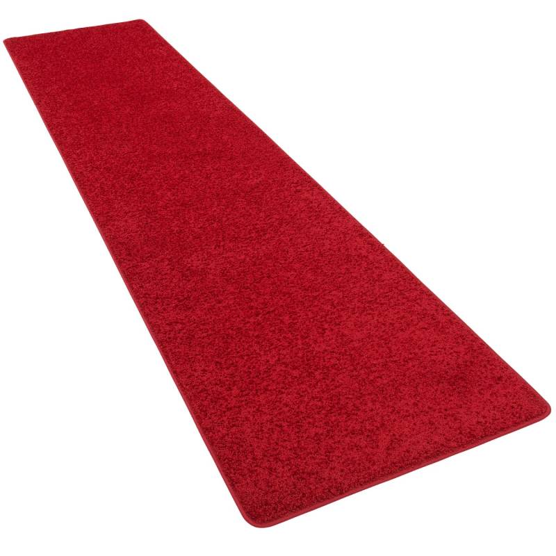 Snapstyle Hochflor Langflor Teppich Läufer Cottage Rot 100x100cm von Snapstyle