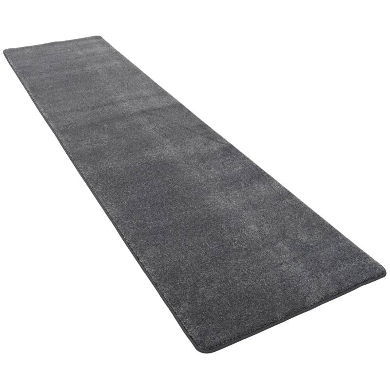 Snapstyle Hochflor Luxus Velours Läufer Teppich Touch Anthrazit 100x400cm von Snapstyle