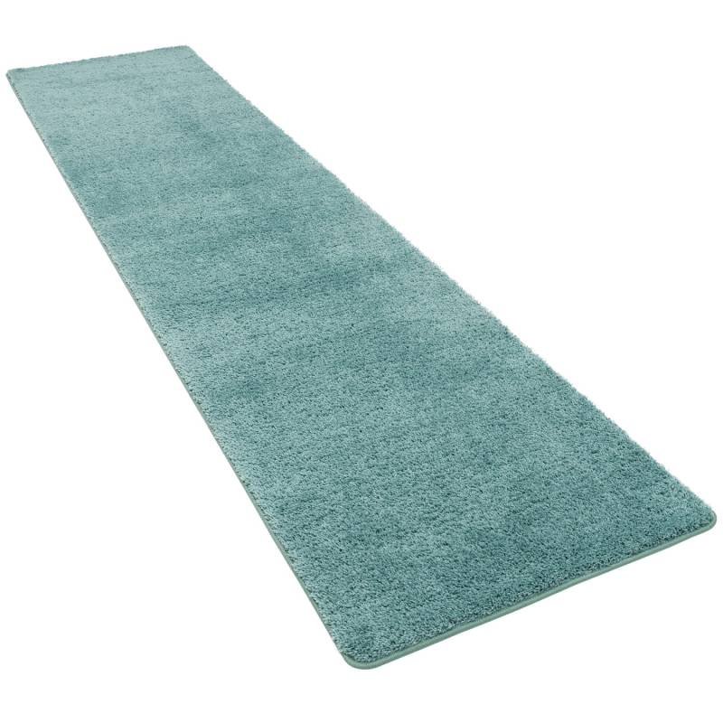 Snapstyle Hochflor Shaggy Läufer Teppich Palace Mintgrün 100x400cm von Snapstyle