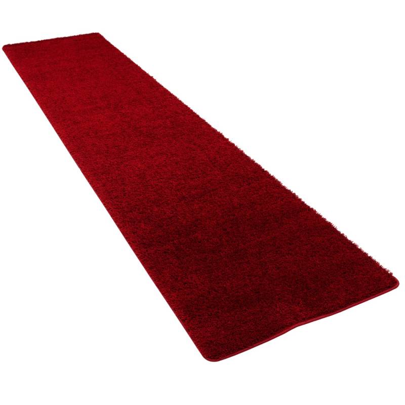 Snapstyle Hochflor Shaggy Läufer Teppich Palace Weinrot 100x400cm von Snapstyle