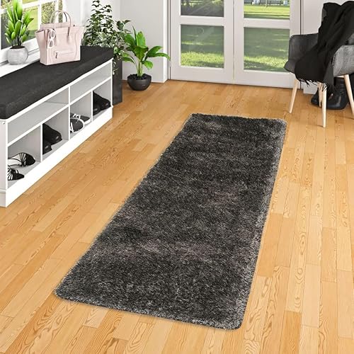 Snapstyle Hochflor Shaggy Teppich Läufer Luxus Feeling Mix Anthrazit in 9 Größen Snapstyle Hochflor Shaggy Teppich Läufer Luxus Feeling Mix Anthrazit in 9 Größen von Snapstyle