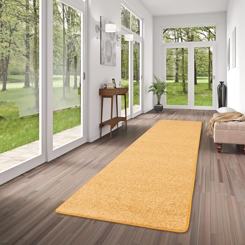 Snapstyle Hochflor Velours Läufer Flur Teppich Mona Curry Gelb in 9 Größen Snapstyle Hochflor Velours Läufer Flur Teppich Mona Curry Gelb in 9 Größen von Snapstyle