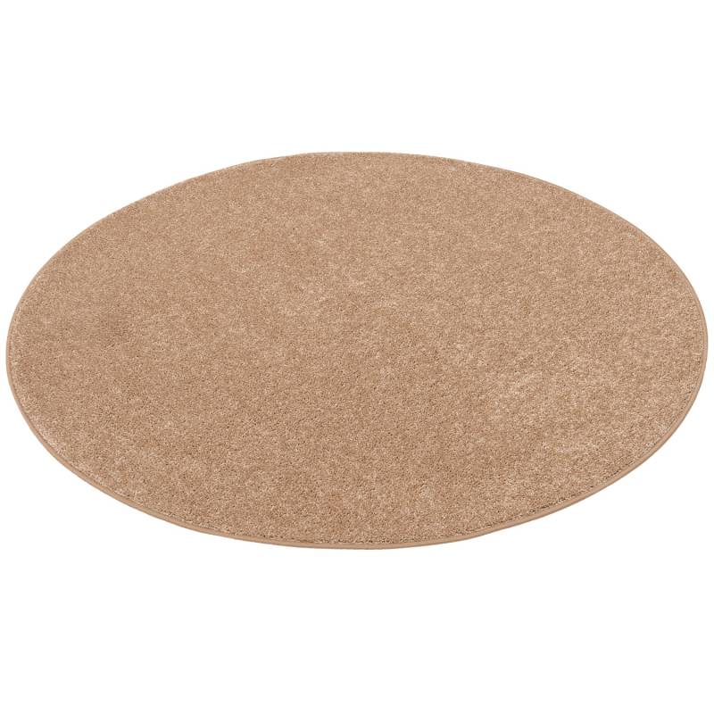 Snapstyle Hochflor Velours Teppich Cottage Natur 133cm Rund von Snapstyle