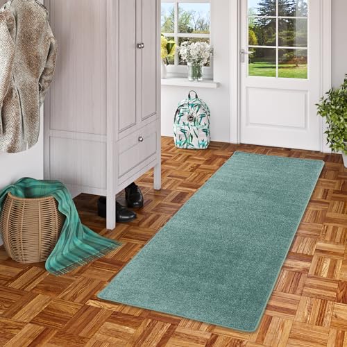 Snapstyle Hochflor Velours Teppich Läufer Einfarbig Weich Luna Mintgrün in 9 Größen Snapstyle Hochflor Velours Teppich Läufer Einfarbig Weich Luna Mintgrün in 9 Größen von Snapstyle