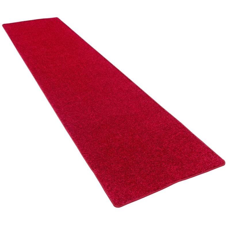 Snapstyle Hochflor Velours Teppich Läufer Mona Rot 80x160cm von Snapstyle