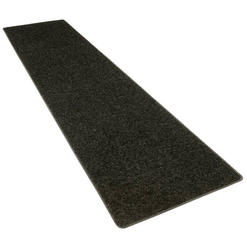 Snapstyle Hochflor Velours Teppich Läufer Mona Schwarz 80x400cm von Snapstyle