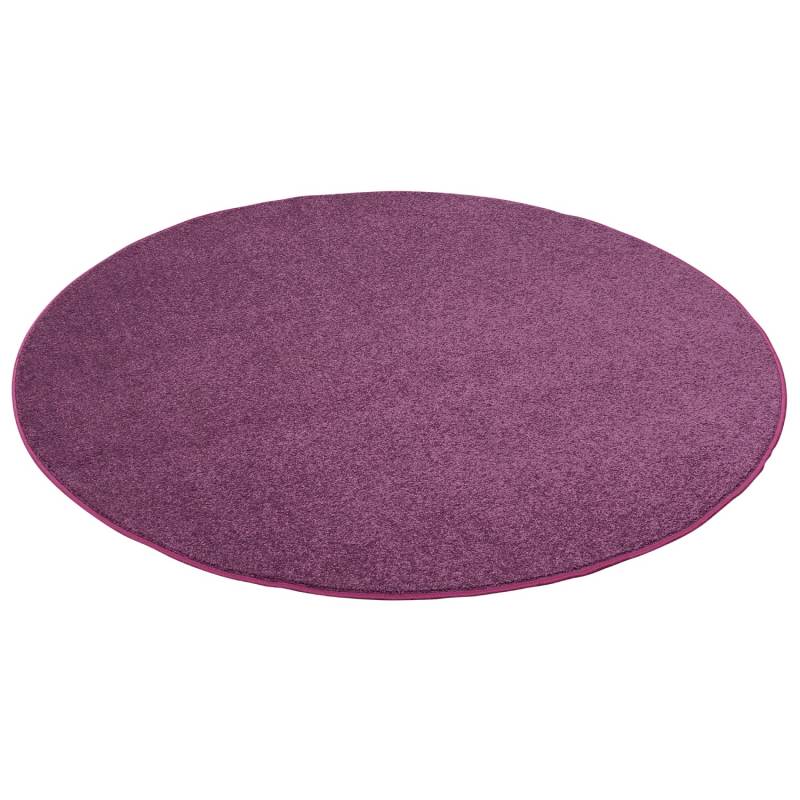 Snapstyle Hochflor Velours Teppich Luna Lila 200cm Rund von Snapstyle