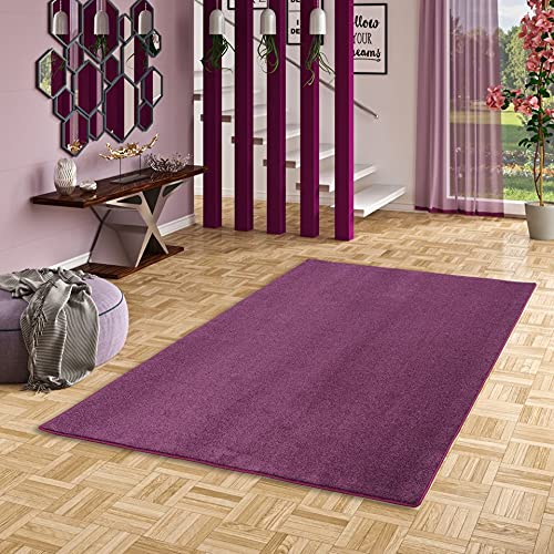 Snapstyle Hochflor Velours Teppich Luna Lila in 24 Größen von Snapstyle