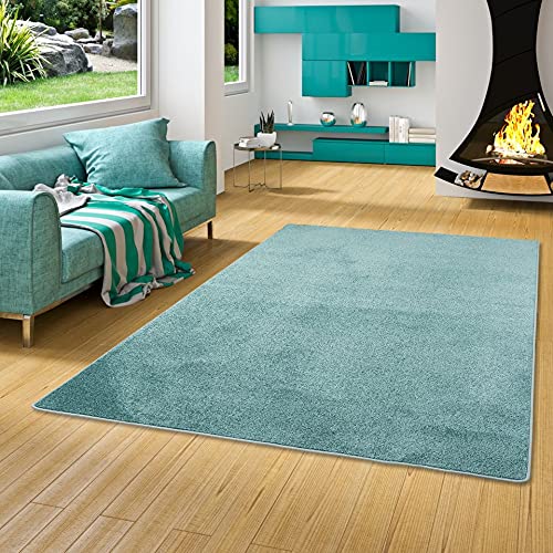 Snapstyle Hochflor Velours Teppich Luna Mintgrün in 24 Größen von Snapstyle