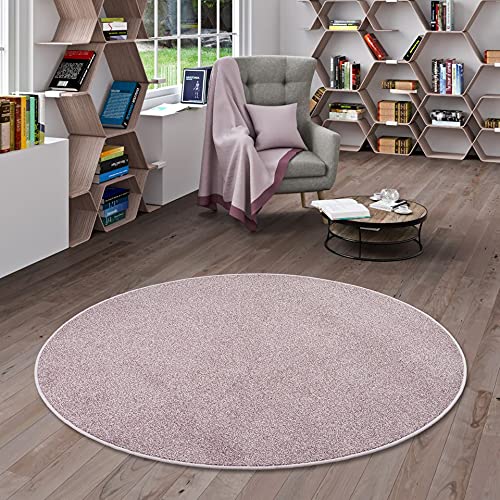 Snapstyle Hochflor Velours Teppich Luna Mix Altrosa Rund in 7 Größen von Snapstyle