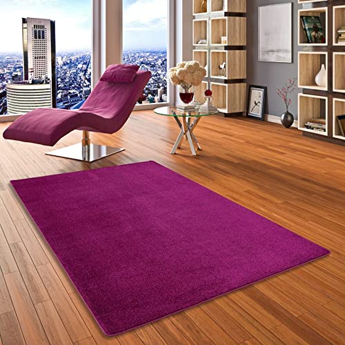 Snapstyle Hochflor Velours Teppich Luna Purple in 24 Größen von Snapstyle