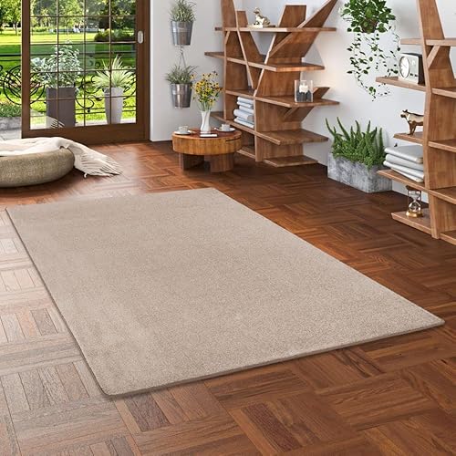 Snapstyle Hochflor Velours Teppich Luna Taupe in 24 Größen von Snapstyle