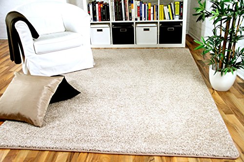 Snapstyle Hochflor Velours Teppich Mona Beige in 24 Größen von Snapstyle
