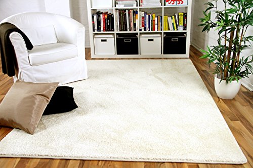 Snapstyle Hochflor Velours Teppich Mona Creme in 24 Größen von Snapstyle