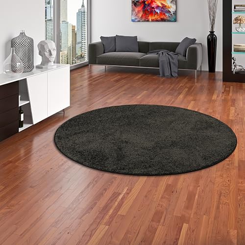 Snapstyle Hochflor Velours Teppich Mona Schwarz Rund in 7 Größen Snapstyle Hochflor Velours Teppich Mona Schwarz Rund in 7 Größen von Snapstyle